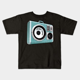 a radio 60s with sticker Major Lance Kids T-Shirt